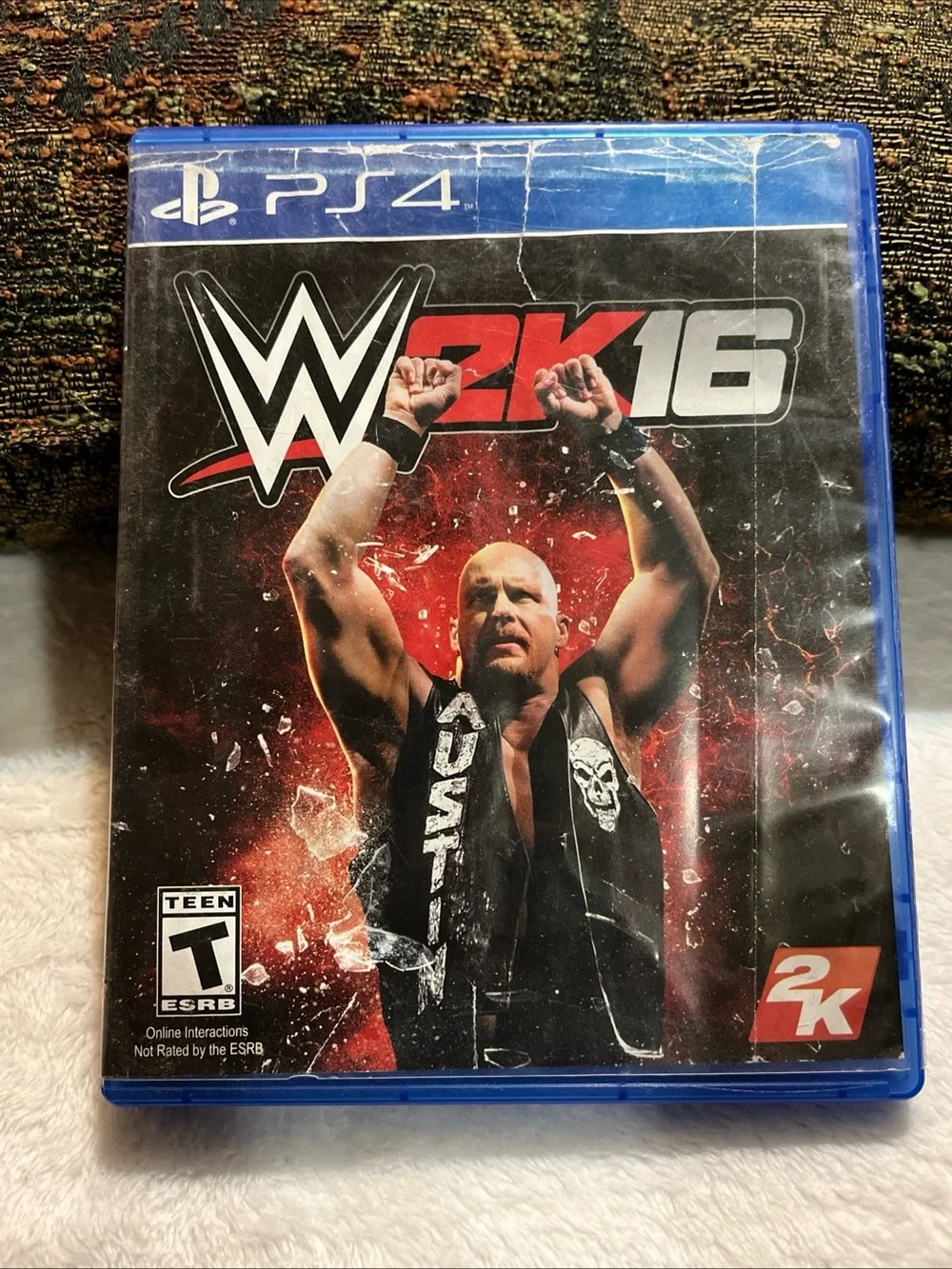 Sony PS4 WWE 2K16 Video Game - Black & Red Cover Art